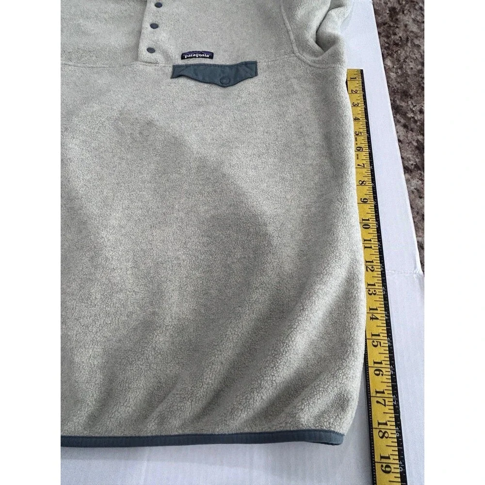 Patagonia Synchilla Snap-T Fleece Pullover Size XL Oatmeal Heather Pastel Salvia - Picture 9 of 12